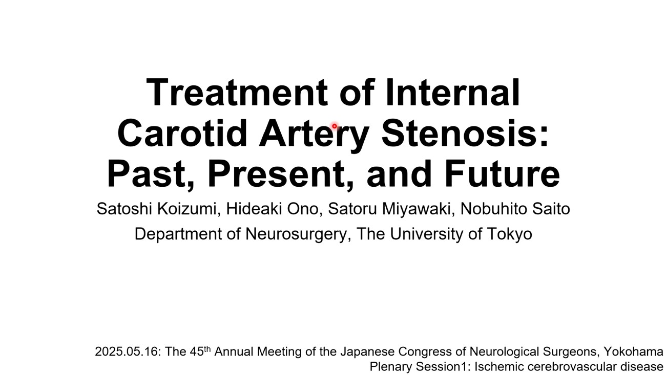 頚動脈狭窄症治療の今